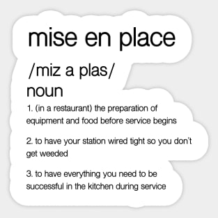 mise en place 2 Sticker